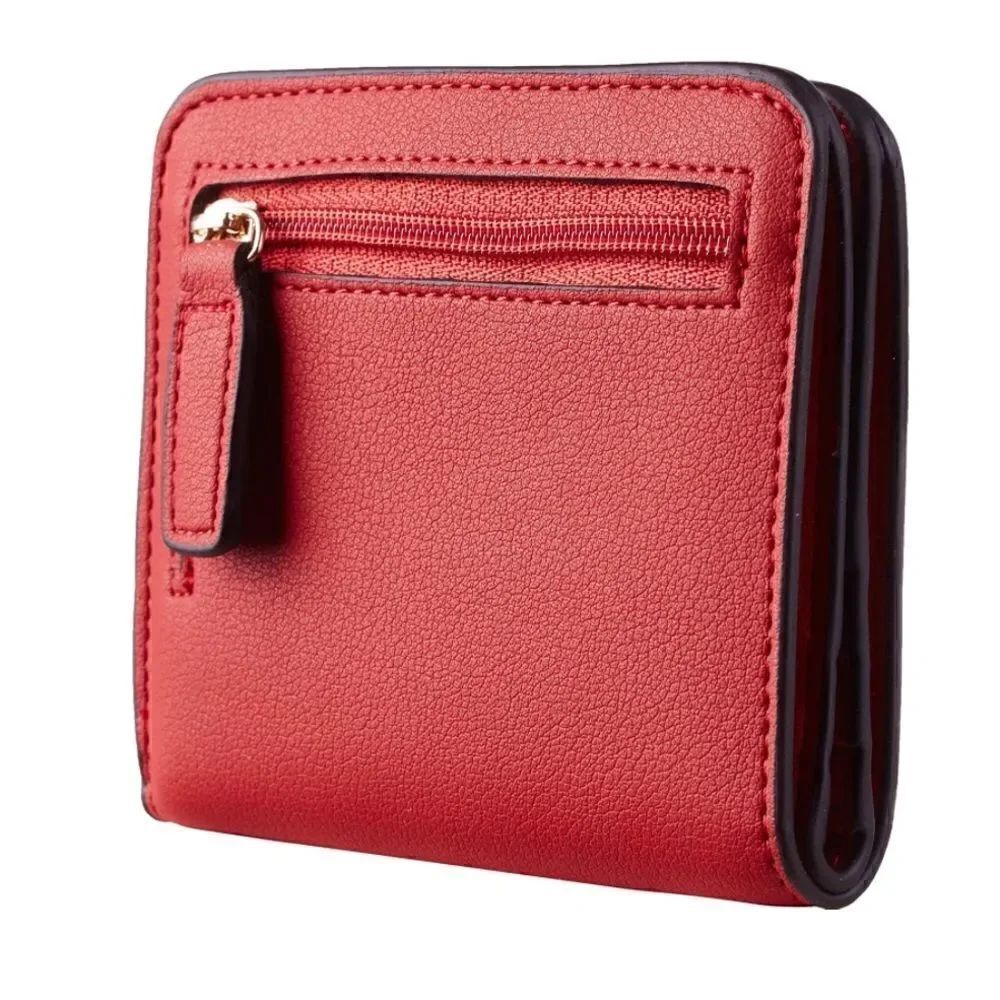 Red Leather Compact Wallet   - Picture 5 of 5